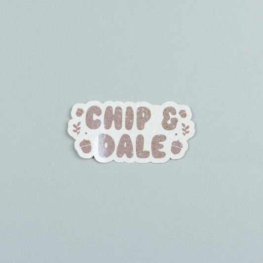 Chip & Dale Sparkly Vinyl Stickers