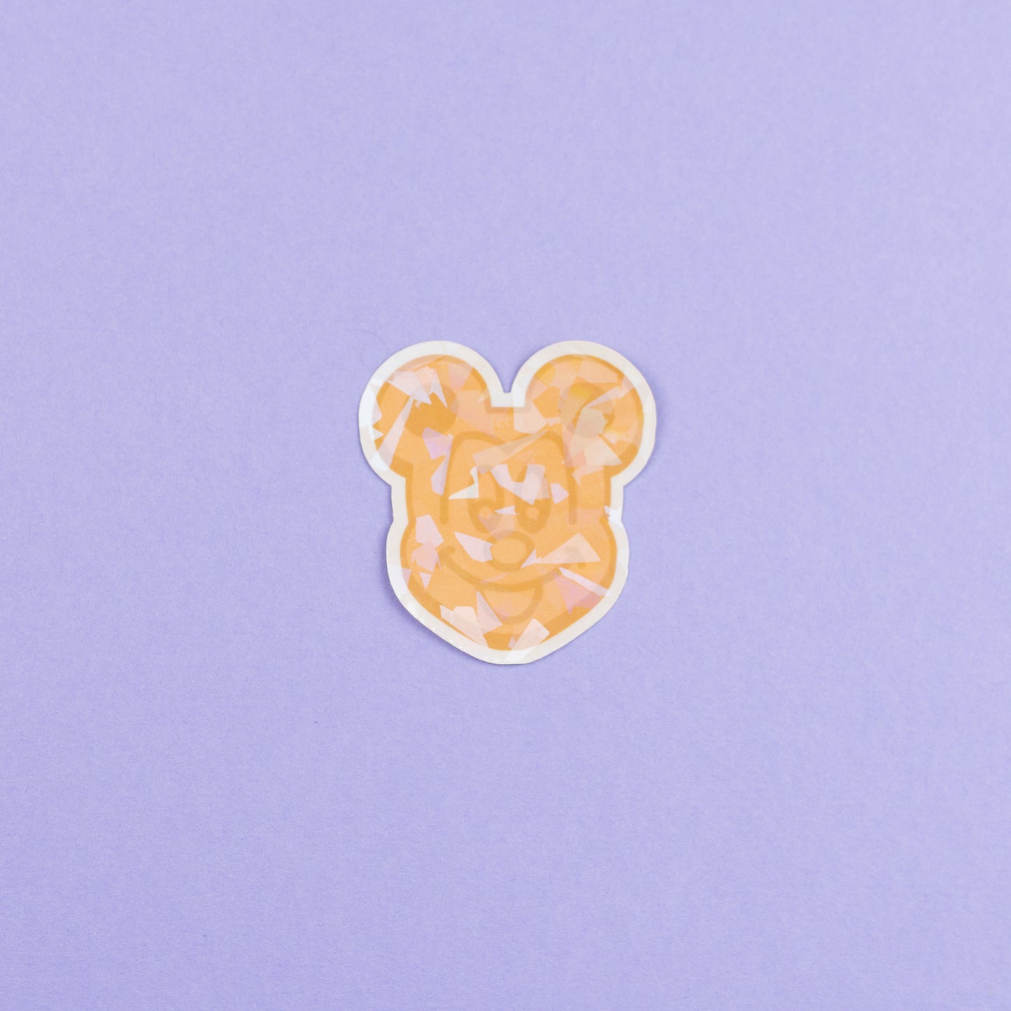 Mickey Waffle Vinyl Sparkly Stickers