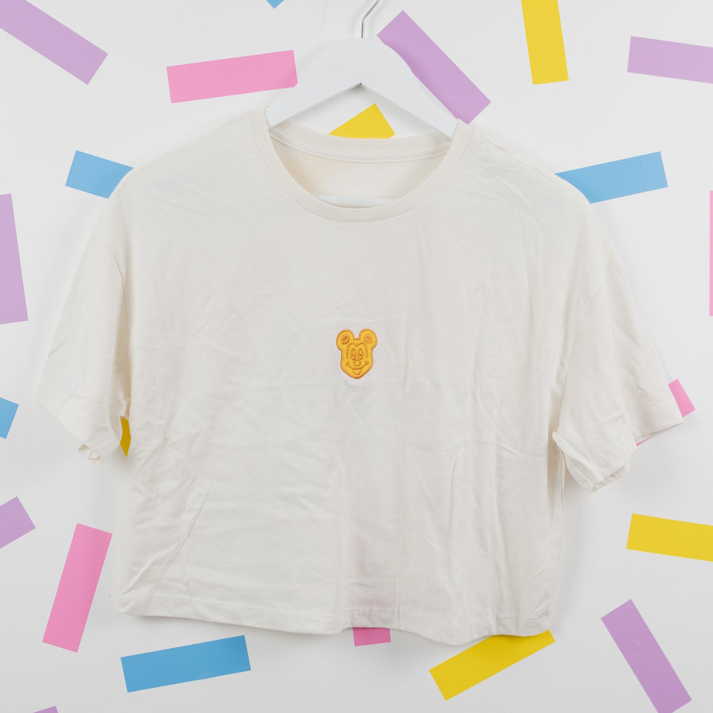 Sample - Mickey Waffle Natural Women's Crop T-Shirt