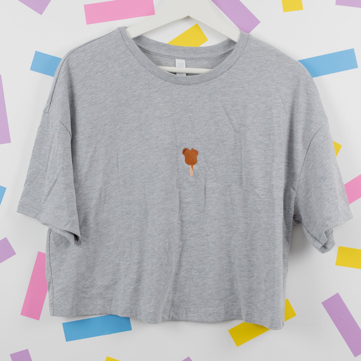Sample - Mickey Ice Cream Grey Women's Crop T-Shirt