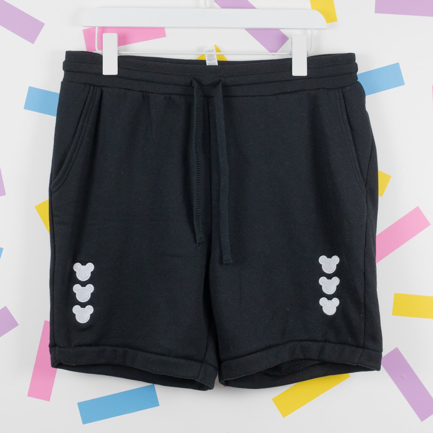 Minimal Mickey Black Shorts