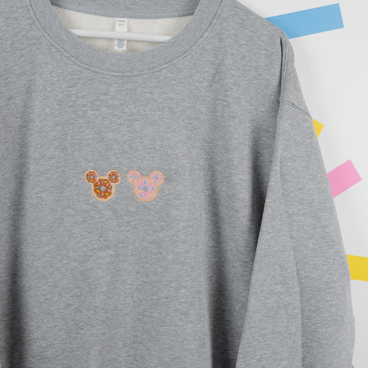 Sample - Mickey Donut Embroidered Women's Jumper