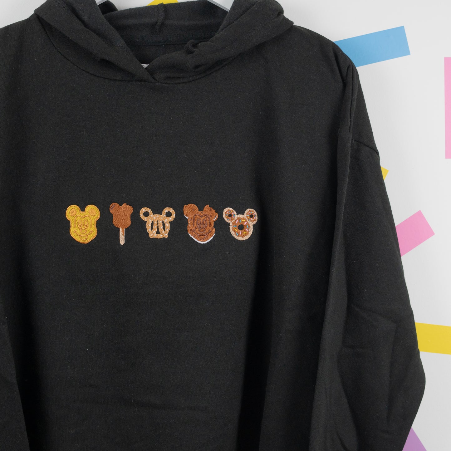 Sample - Mickey Snacks Cropped Black Hoodie