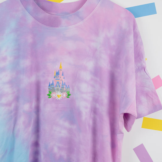 Sample - WDW Floral Tie Dye Oversize Tee