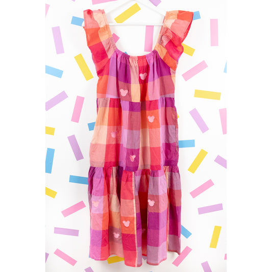 Sample - Mickey Minimal Check Pink Dress