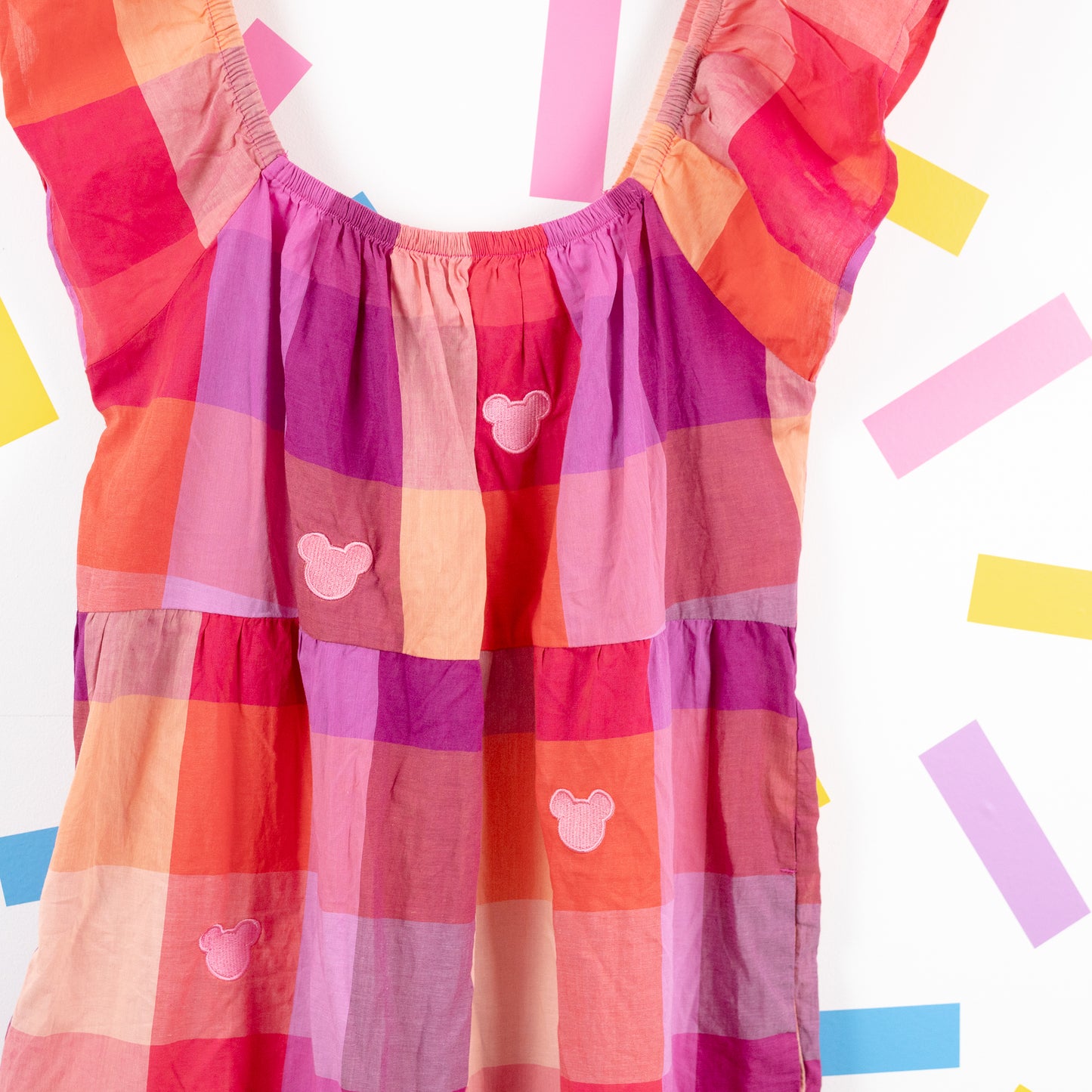 Sample - Mickey Minimal Check Pink Dress