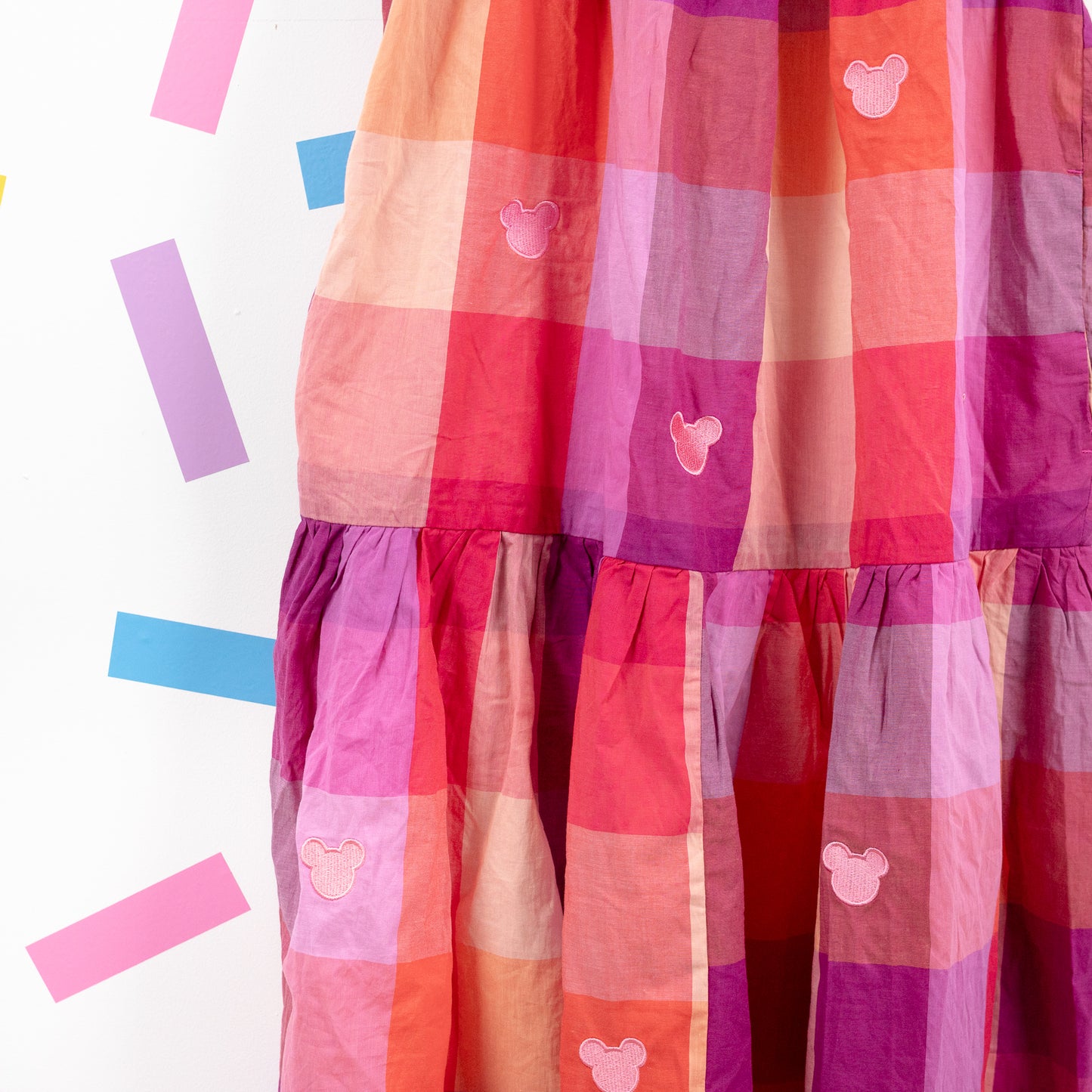 Sample - Mickey Minimal Check Pink Dress