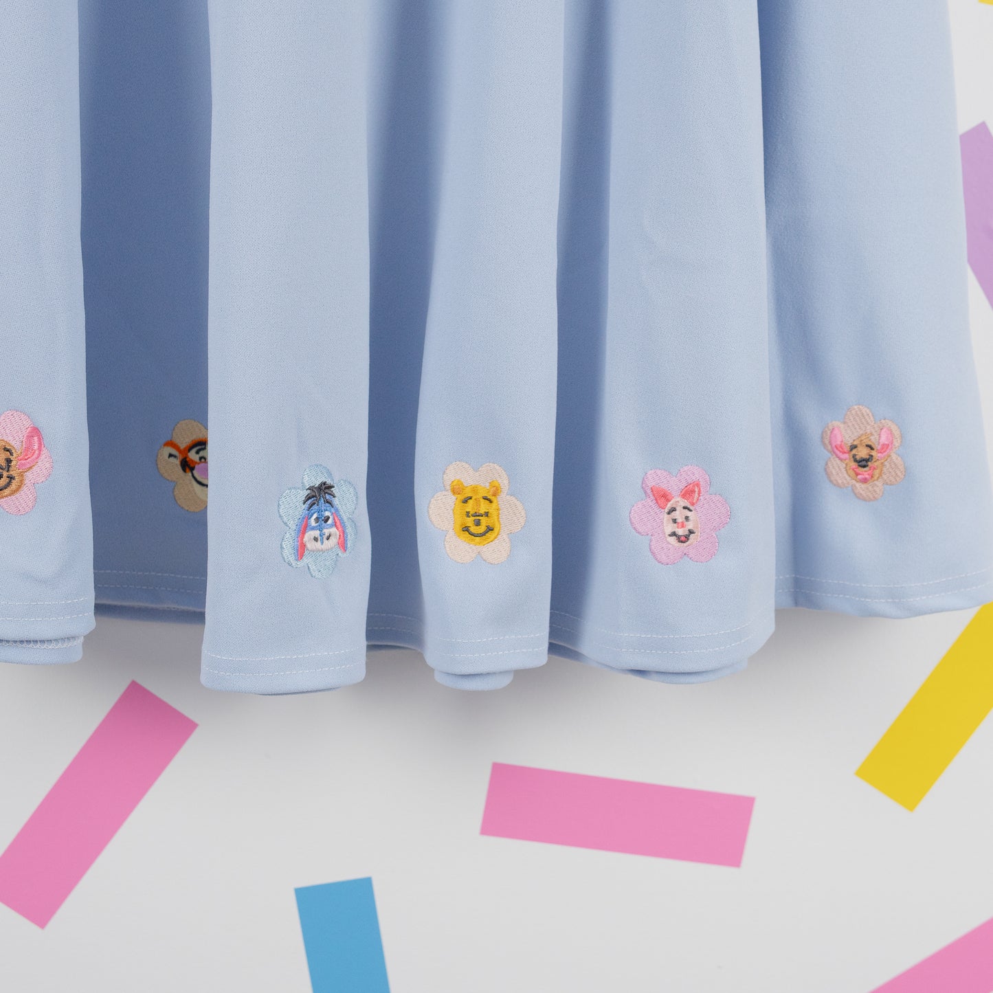 Sample - Winnie Flower Blue Skater Skirt
