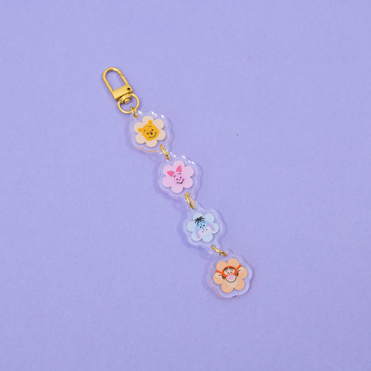 Winnie & Friends Floral Chain Keyring