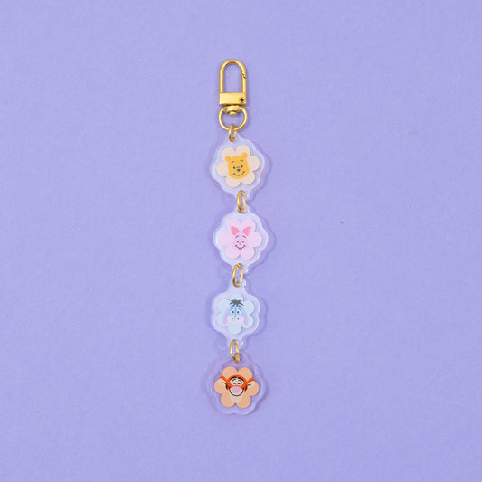 Winnie & Friends Floral Chain Keyring