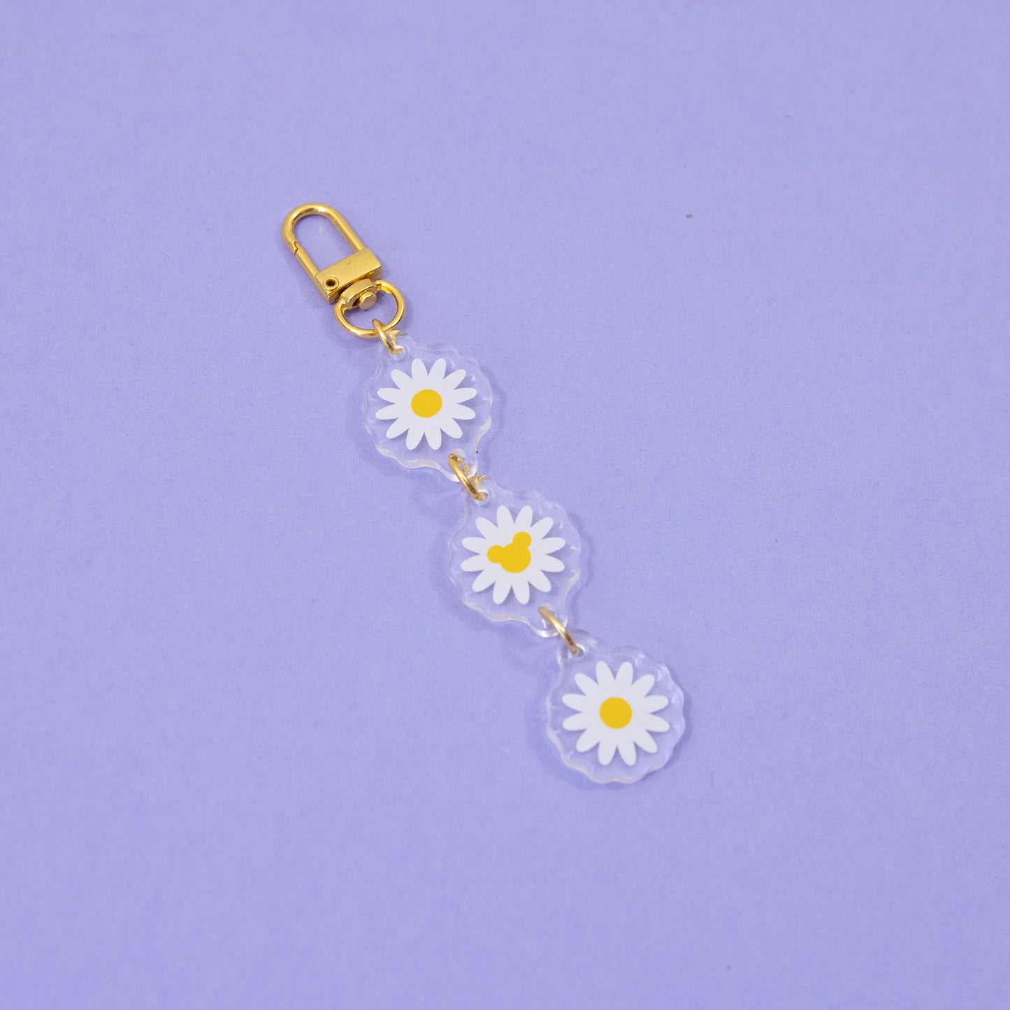 Mickey Daisy Floral Chain Keyring