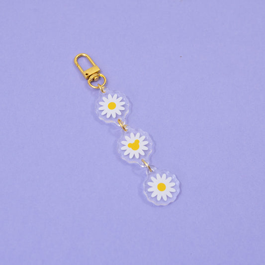 Mickey Daisy Floral Chain Keyring