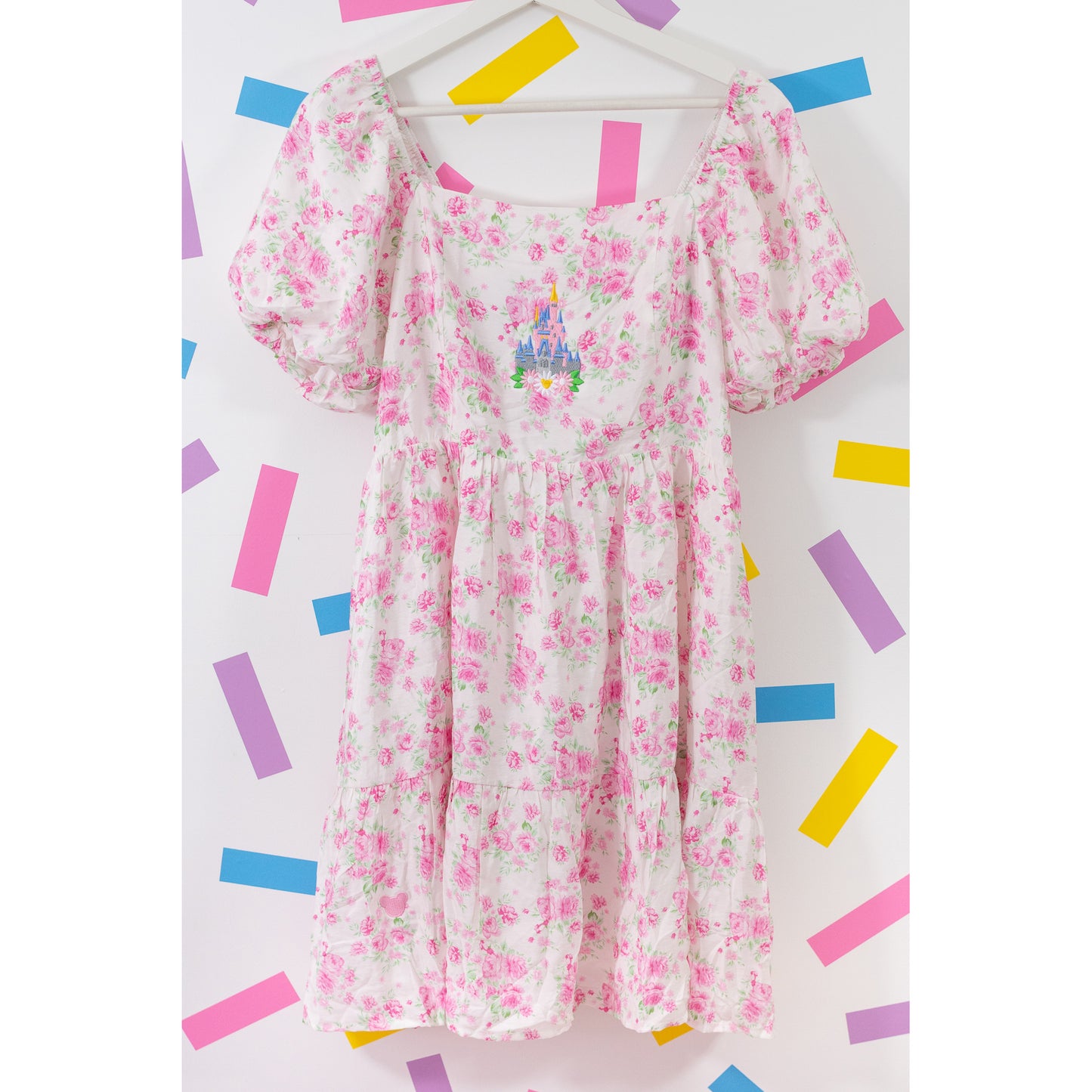 Walt Disney World Floral Castle Embroidered Dress