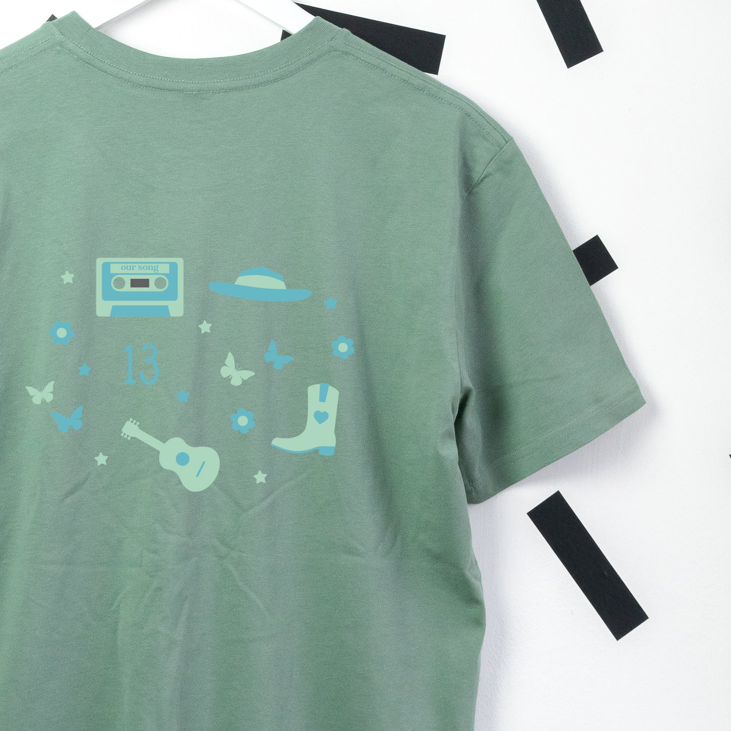 Debut Taylor Swift Embroidered Sage T-Shirt