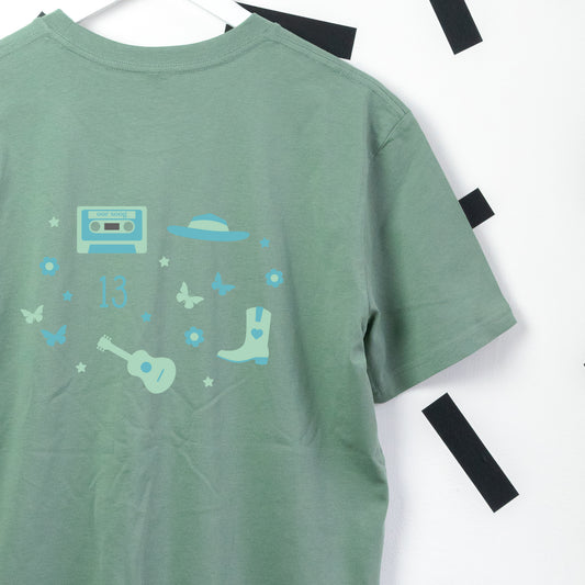 Debut Taylor Swift Embroidered Sage T-Shirt