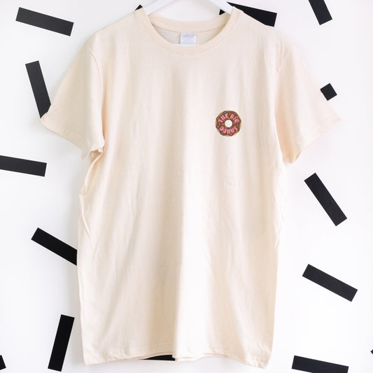 The Big Donut Zootropolis Embroidered T-Shirt - Cream