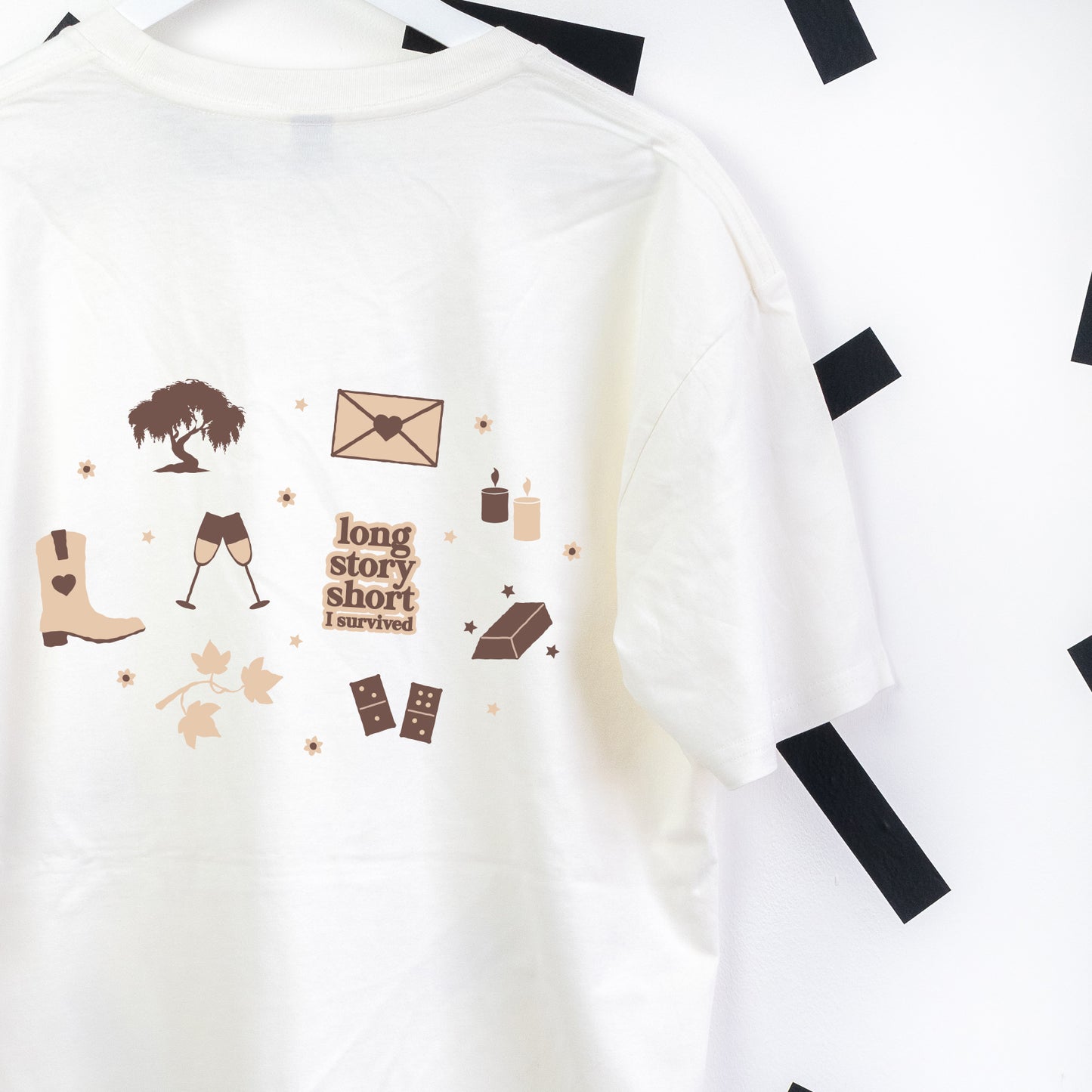Evermore Taylor Swift Embroidered Natural T-Shirt