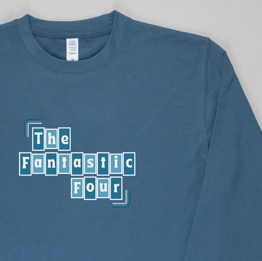 Fantastic Four Blue Embroidered & Printed Jumper