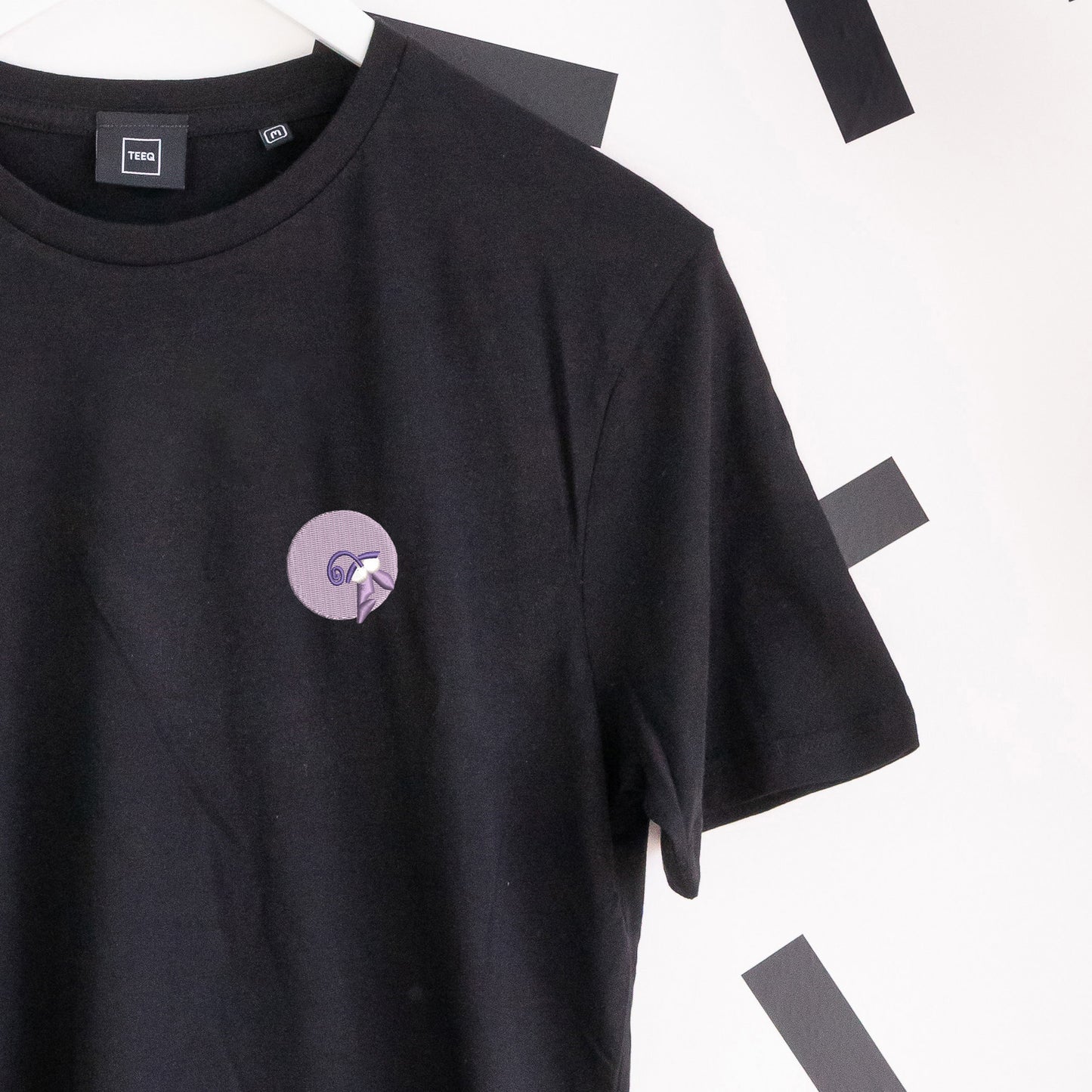 Fear Embroidered T-Shirt - Black