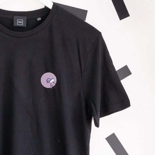 Fear Embroidered T-Shirt - Black