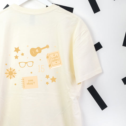 Fearless Taylor Swift Embroidered Ecru T-Shirt