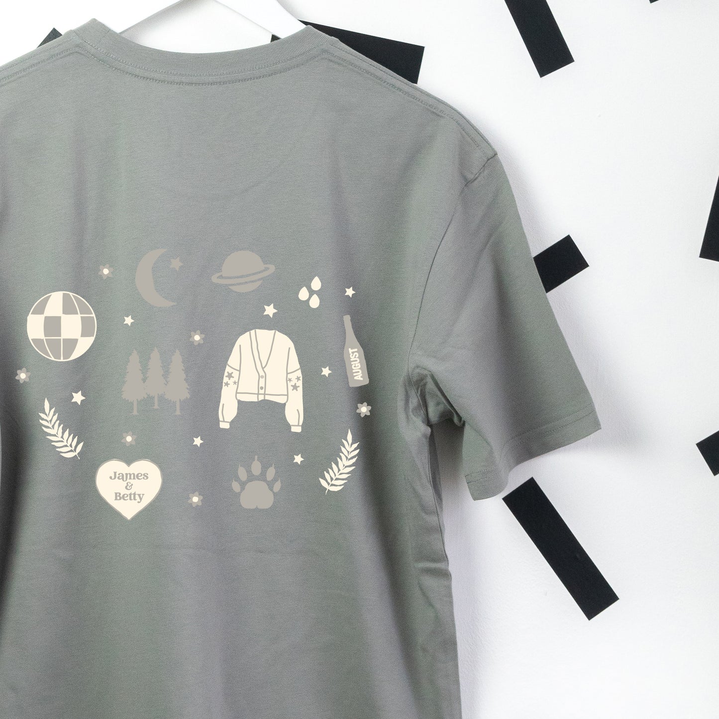 Folklore Taylor Swift Embroidered Grey T-Shirt