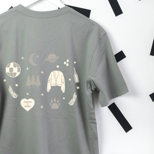 Folklore Taylor Swift Embroidered Grey T-Shirt