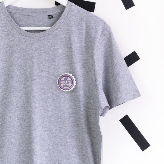 Grape Soda Embroidered T-Shirt - Grey