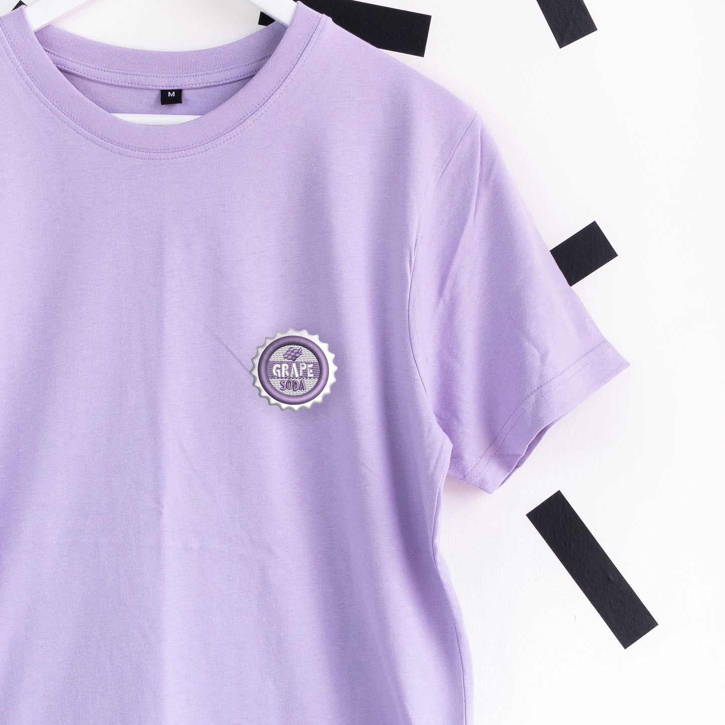 Grape Soda Embroidered T-Shirt - Light Purple