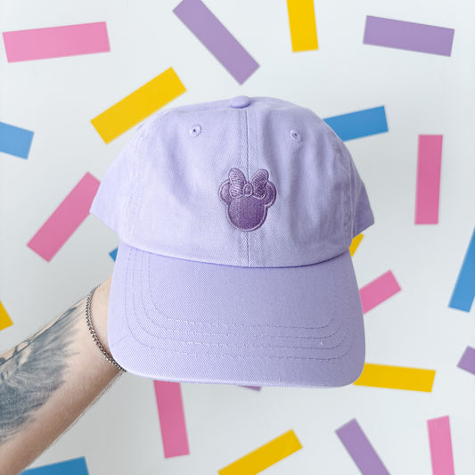 Minnie Minimal Lavender Purple Baseball Cap
