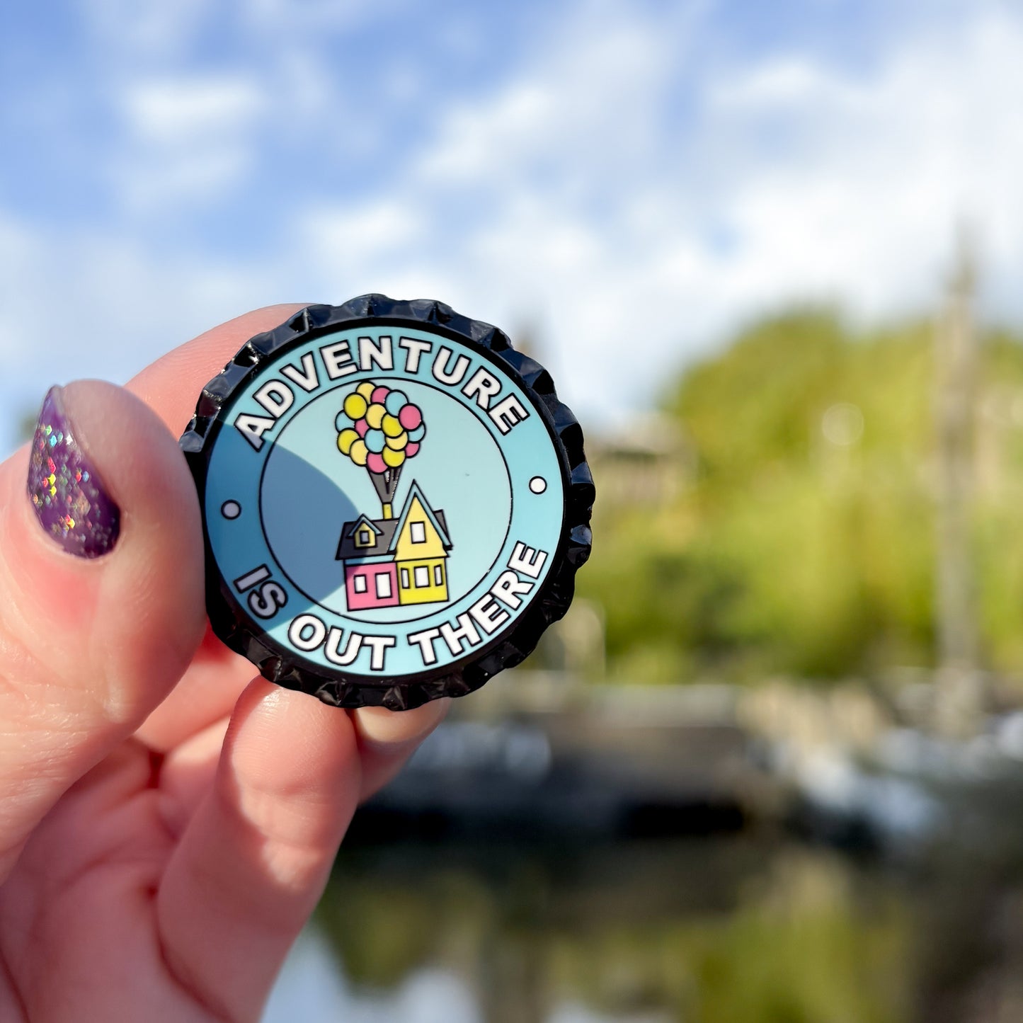 Up "Adventure is out there" Blue Enamel Pin