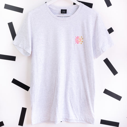 "It's A Small World" Sun & Moon Embroidered T-Shirt