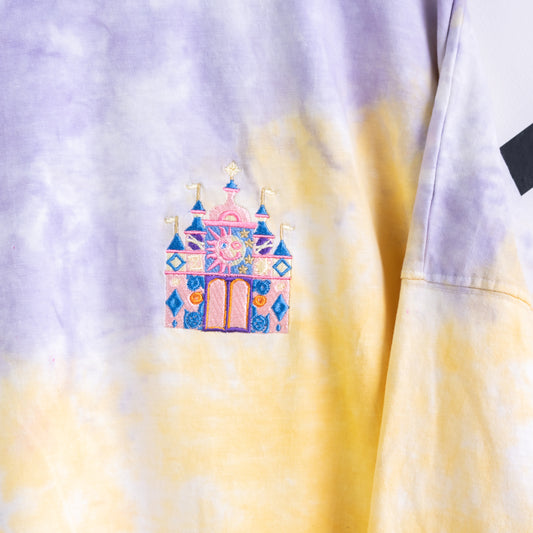 "It's A Small World" Embroidered Tie Dye Jersey