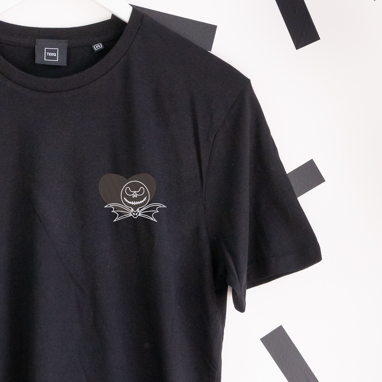Jack Heart Embroidered Black T-Shirt