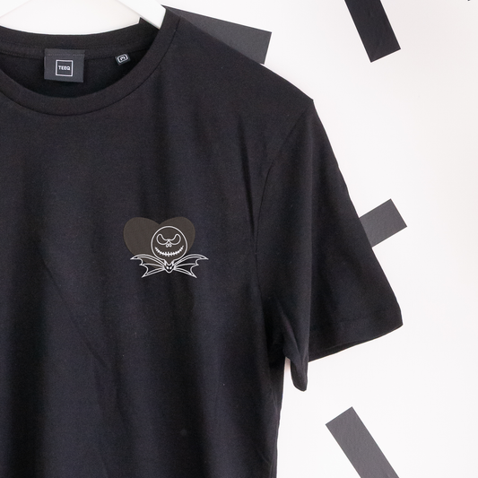 Jack Heart Embroidered Black T-Shirt