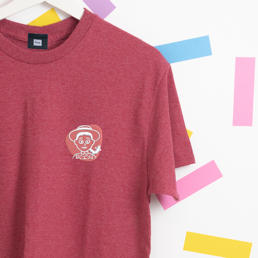 Jessie Toy Story Embroidered T-Shirt - Heather Red