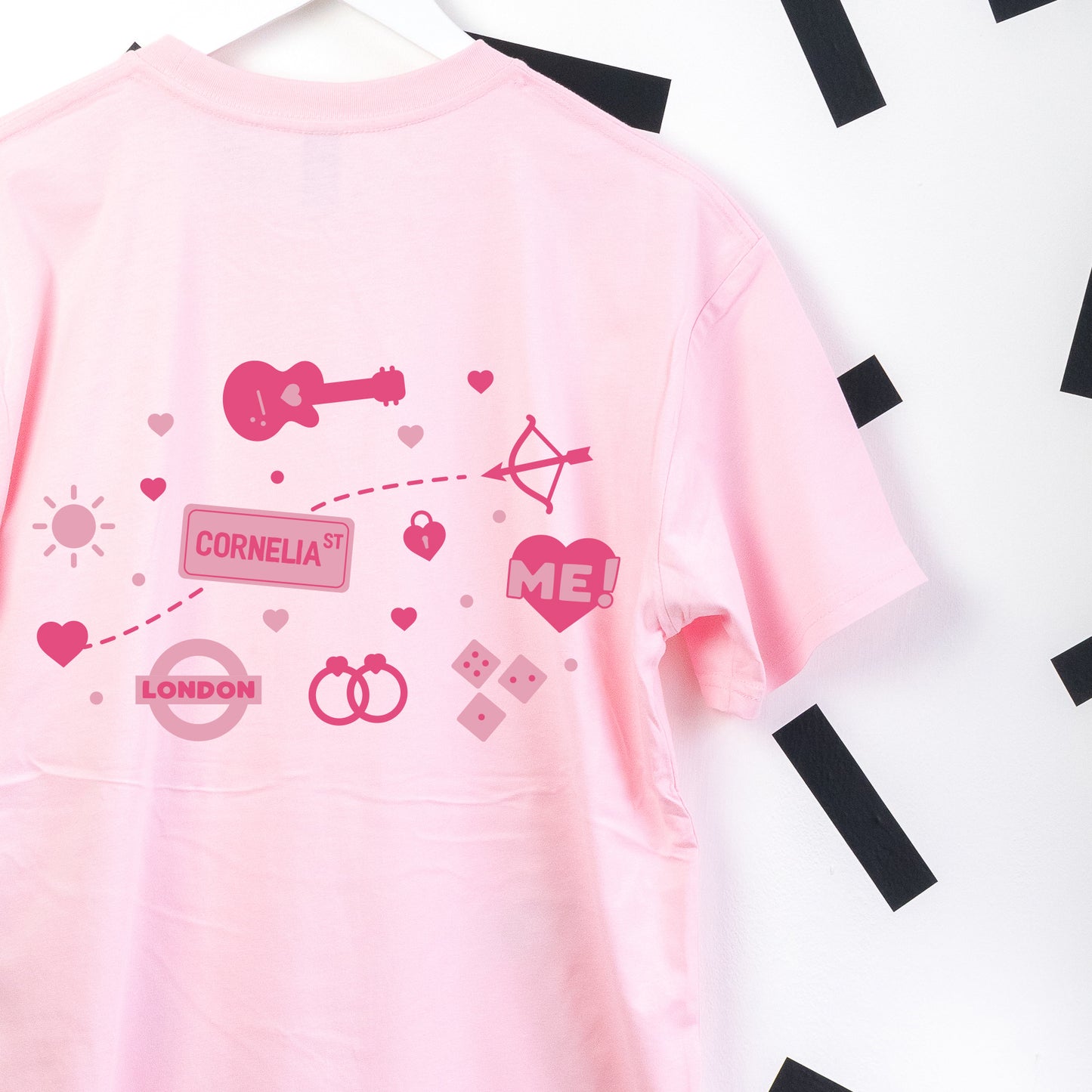 Lover Taylor Swift Embroidered Pink T-Shirt