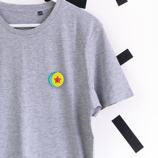 Luxo Ball Embroidered T-Shirt - Grey