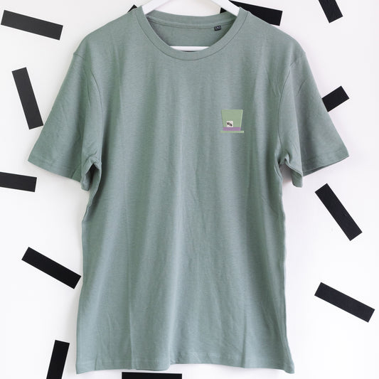 Mad Hatter's Hat Embroidered T-Shirt - Green