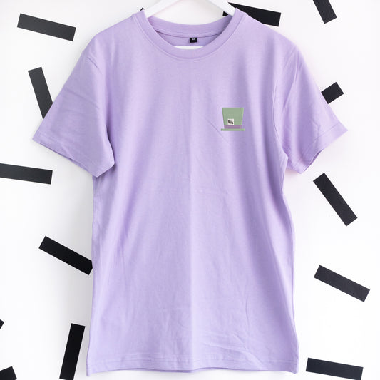 Mad Hatter's Hat Embroidered T-Shirt - Light Purple