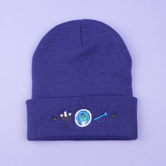 Madame Leota Embroidered Beanie - Purple