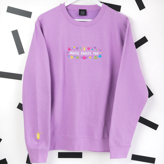 "Magic Awaits You" Embroidered Jumper