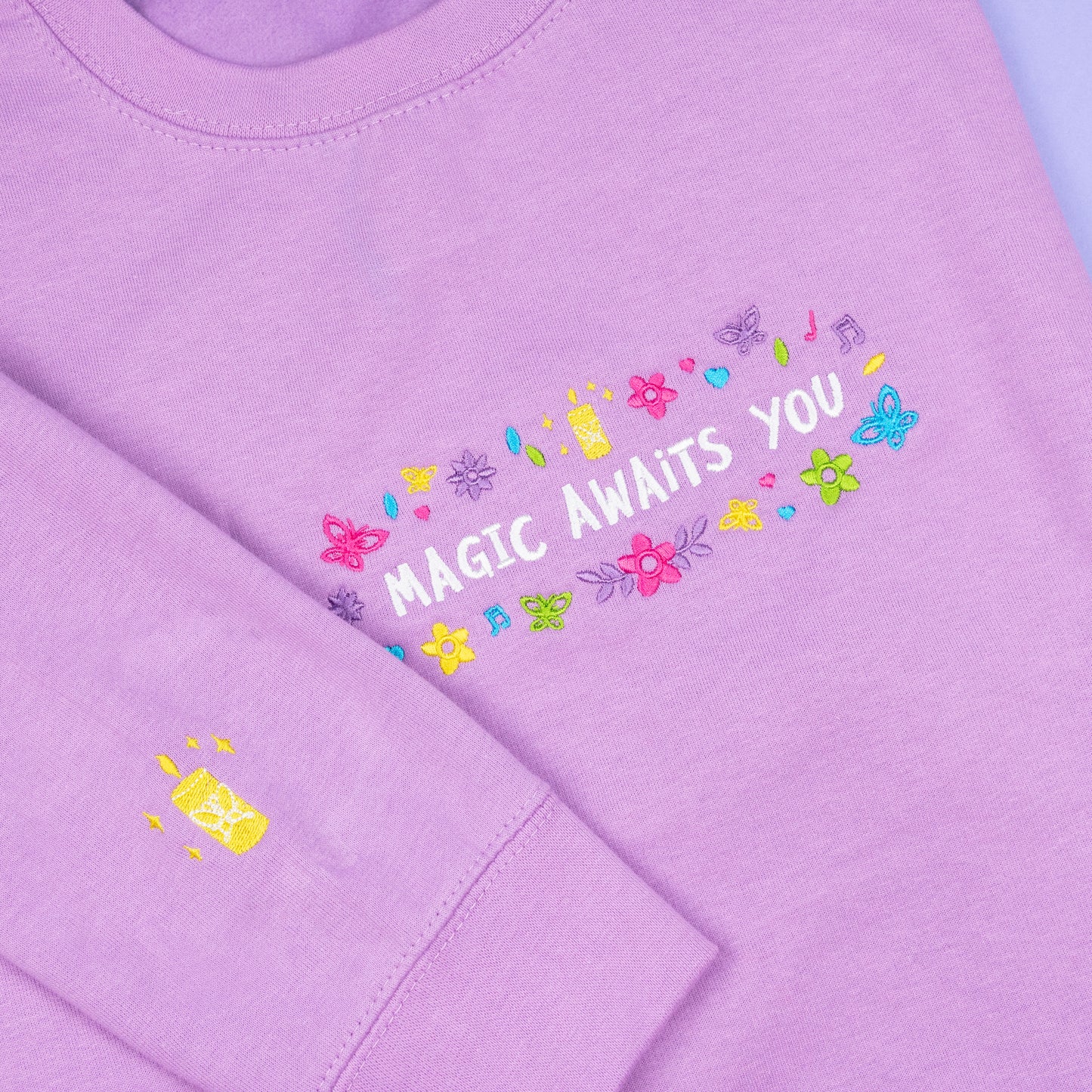 "Magic Awaits You" Embroidered Jumper
