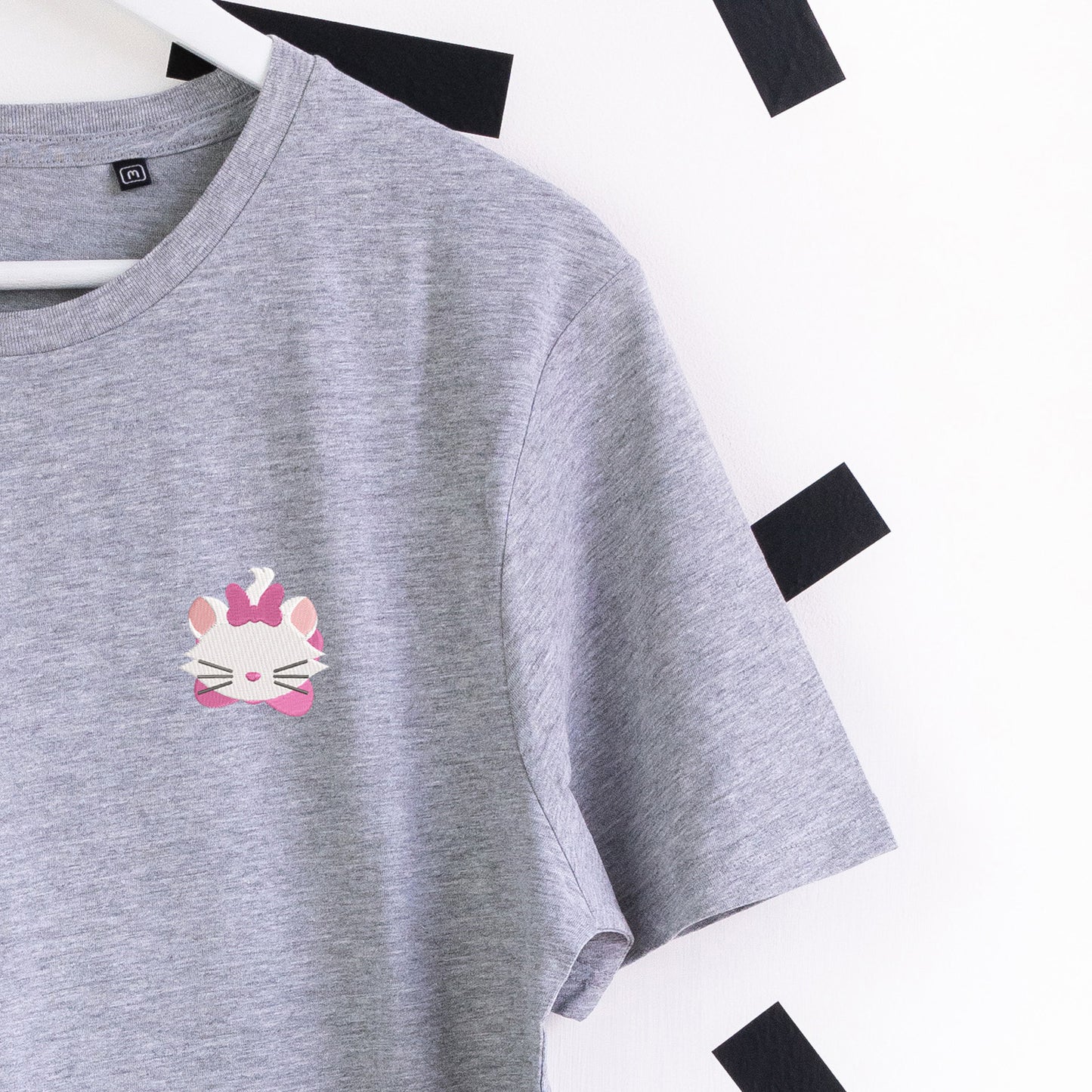 Marie Embroidered T-Shirt - Grey