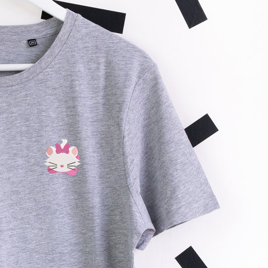 Marie Embroidered T-Shirt - Grey