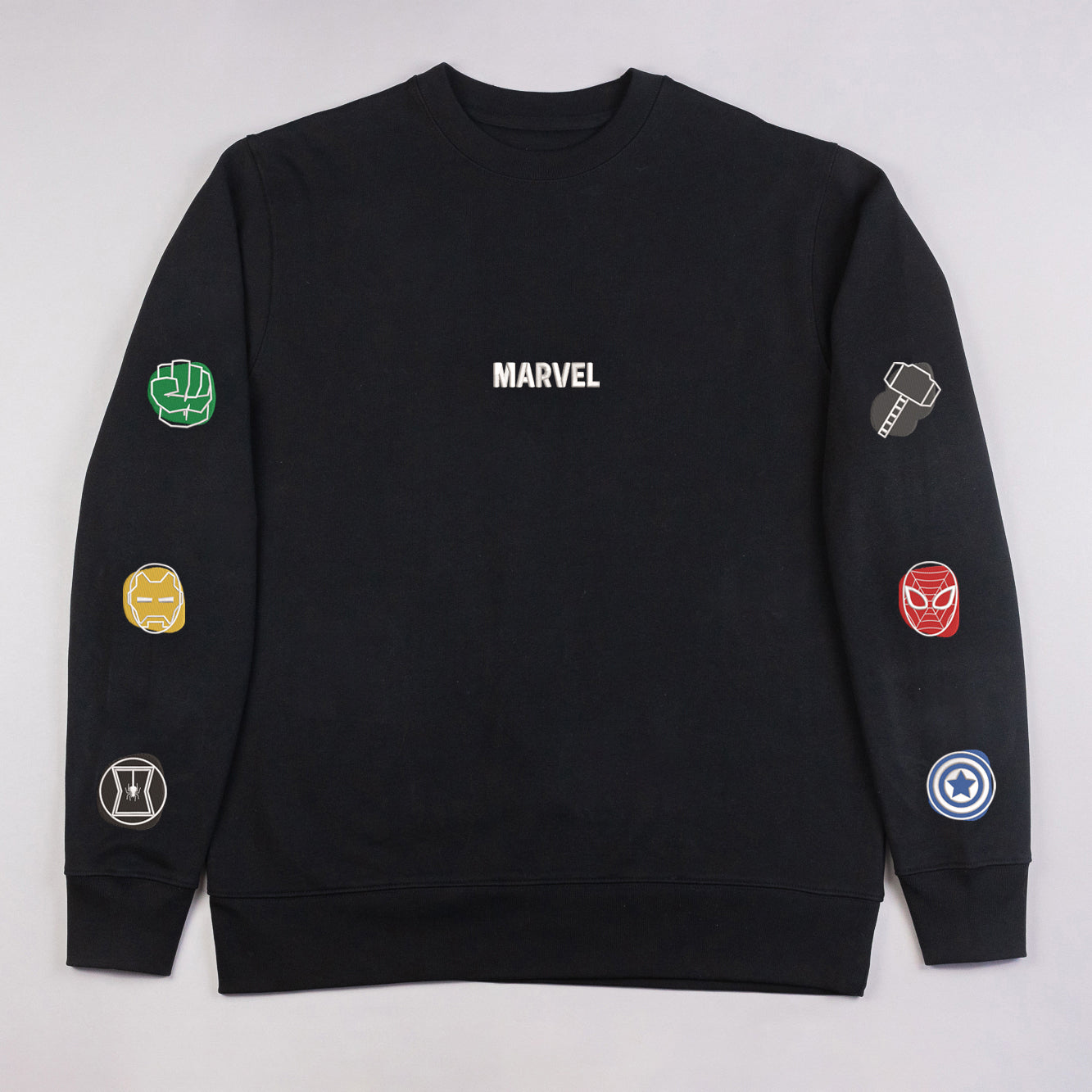 Marvel Embroidered Sleeve Jumper