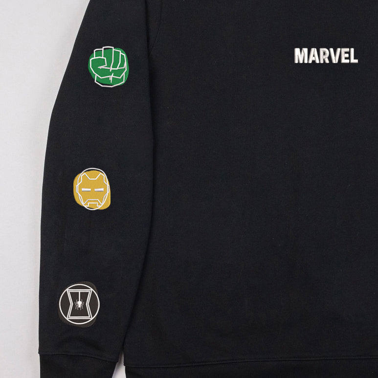 Marvel Embroidered Sleeve Jumper