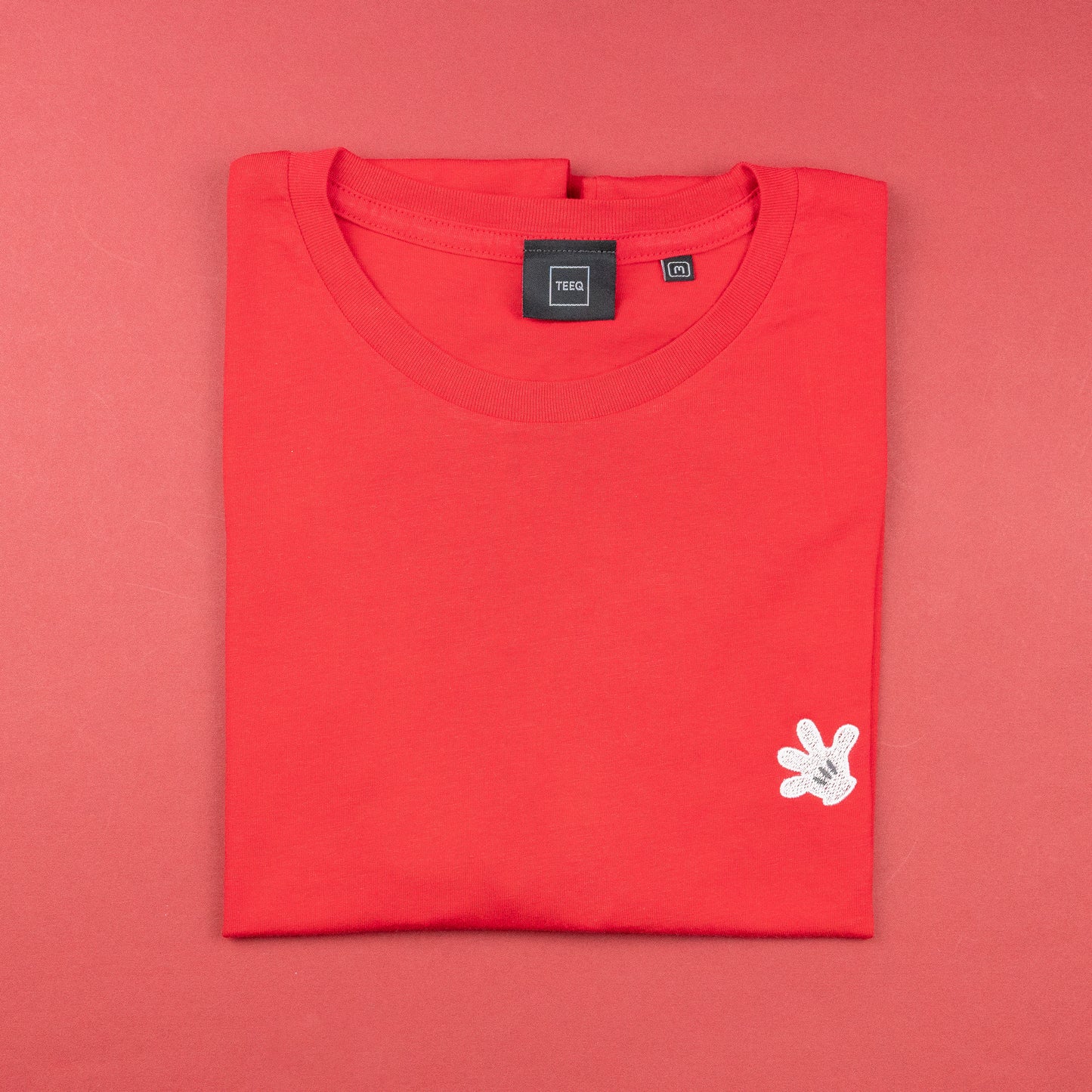 Mickey Embroidered T-Shirt - Red