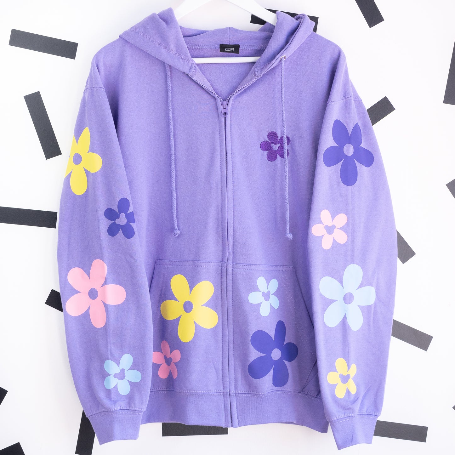 Mickey Floral Zip Up Hoodie