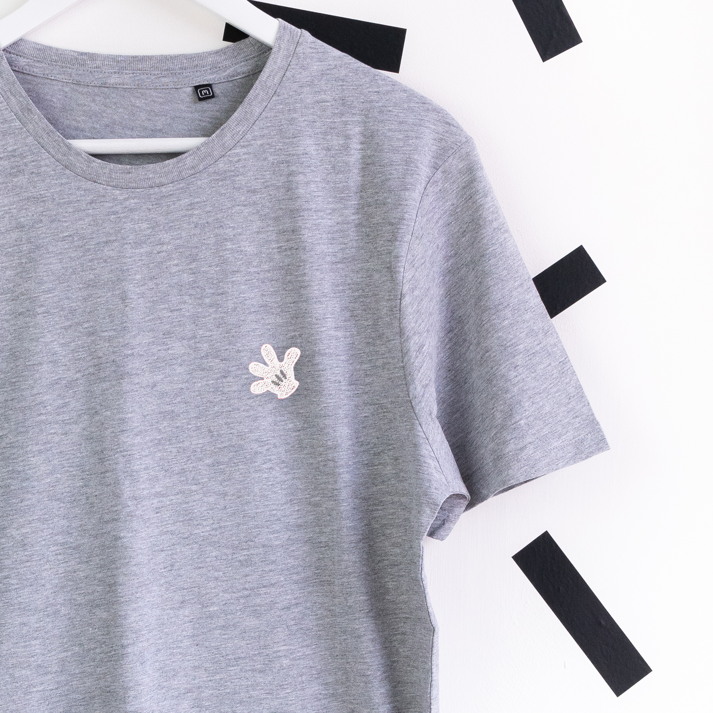 Mickey Embroidered T-Shirt - Grey